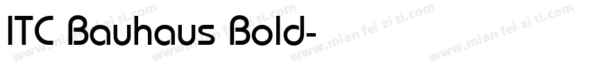 ITC Bauhaus Bold字体转换